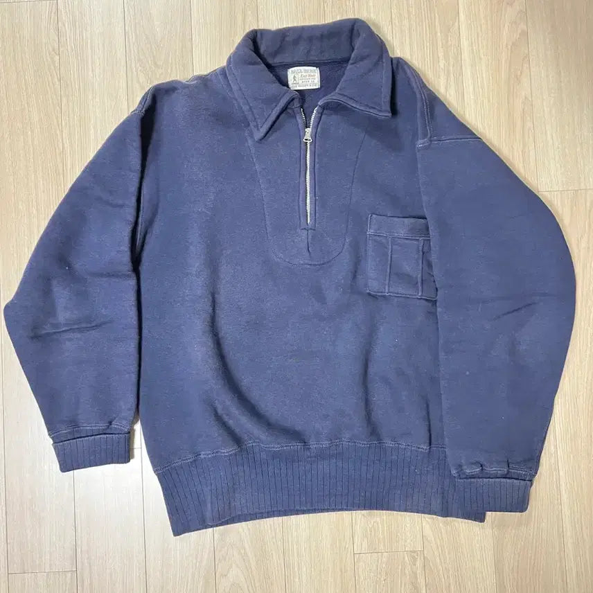 [BUNJANG] Real McCoy Half Zip Sweatshirt Navy Size 38 / 리얼맥코이(조맥코이) 하프집업스웻(38)