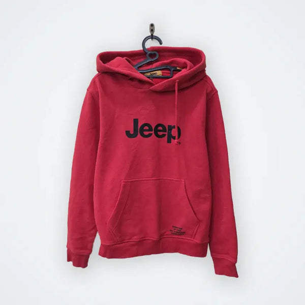 [BUNJANG] JEEP Red Logo Hoodie / [S/90] 지프 로고 후드티 레드