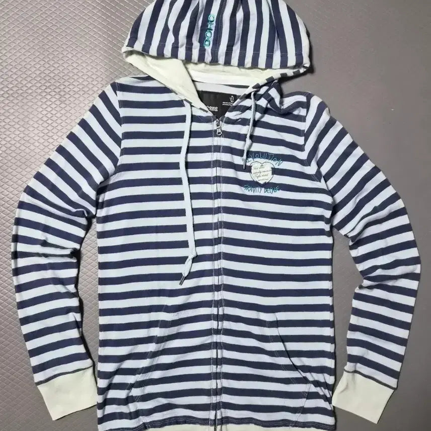 [BUNJANG] DOHC Stripe Hooded Zip-Up / DOHC 스트라이프 후드 집업