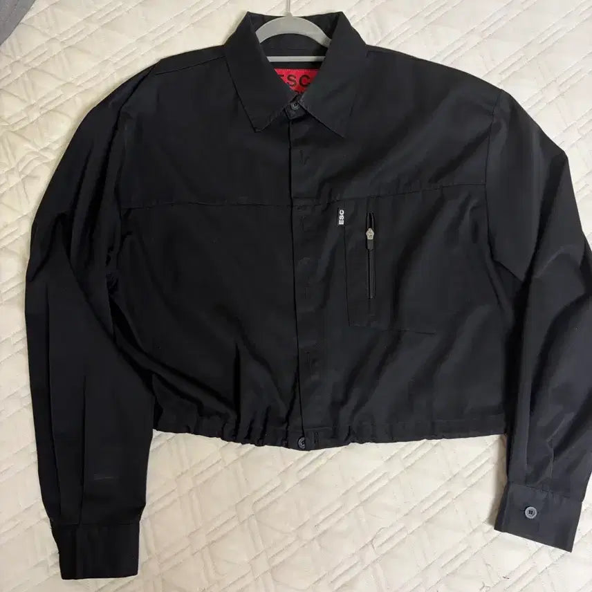 [BUNJANG] ESC STUDIO Cropped Shirt Jacket Black / esc studio 크롭 셔츠자켓