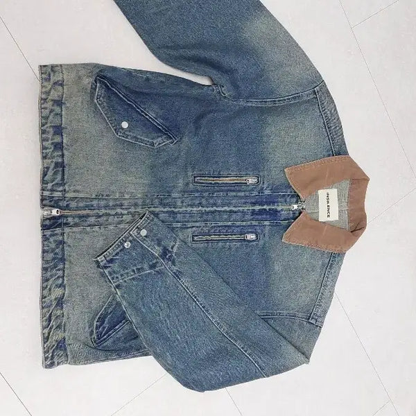 [BUNJANG] Silence Washed Denim Work Jacket / 인사일런스 워시드 데님 워크 자켓