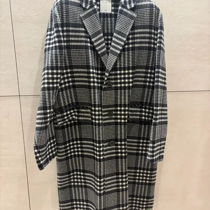 [BUNJANG] Sandro Homme Glen Check Coat / 산드로옴므 글렌체크 코트 L사이즈