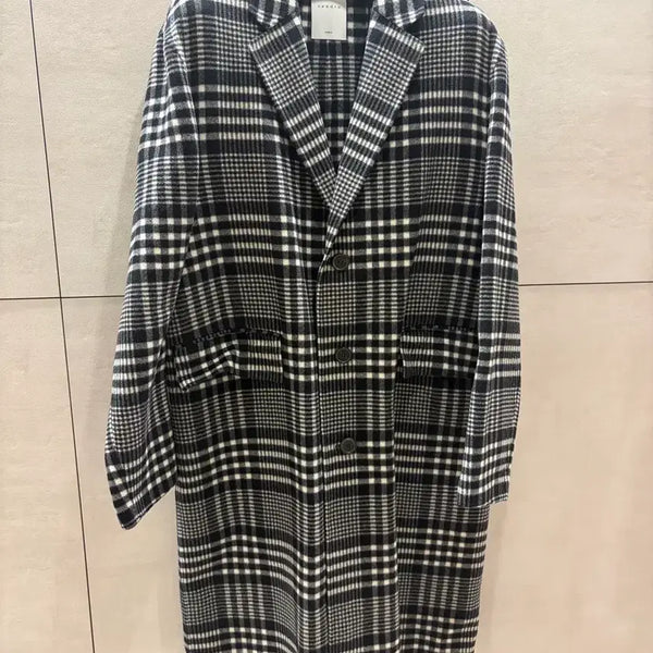 [BUNJANG] Sandro Homme Glen Check Coat / 산드로옴므 글렌체크 코트 L사이즈