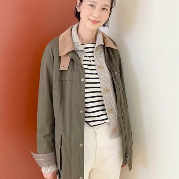 [BUNJANG] Frontrow Belted Field Jacket Khaki XS / 프론트로우 벨티드 필드 자켓 새상품 김나영 점퍼 캠핑 야상