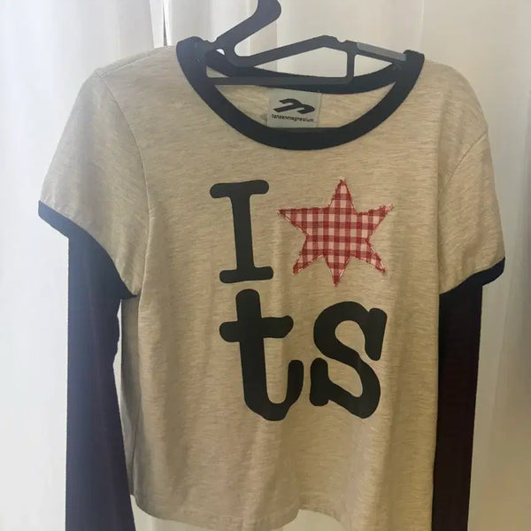 [BUNJANG] Magnesium Carbonate Ringer Layered Long Sleeve / 탄산마그네슘 링거 레이어드 롱슬리브