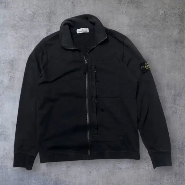 [BUNJANG] Stone Island Black Zip-Up Jacket / 스톤아일랜드 블랙 집업 자켓