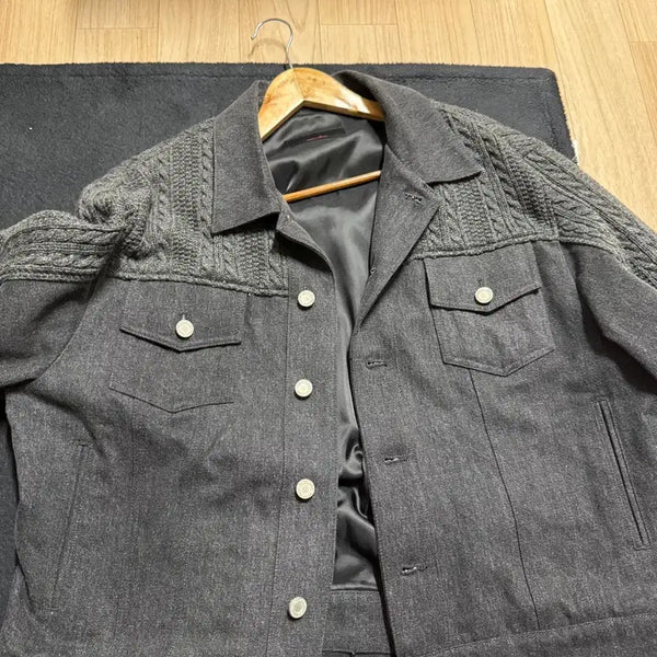 [BUNJANG] Anytime Rolic Mix Jacket Charcoal L / 판매/애니타임로릭 믹스자켓 차콜/L