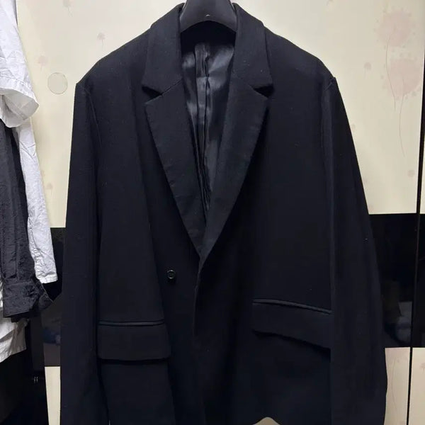 [BUNJANG] YOUS Wool Cashmere Blend Double Blazer / [L] 유스 울 캐시 더블 블레이저