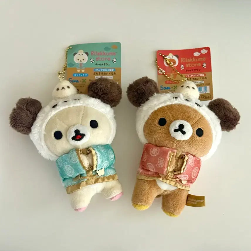 [BUNJANG] Rilakkuma Chinatown Plush Keychain Bundle Set / 리락쿠마 차이나타운 인형 키링 일괄