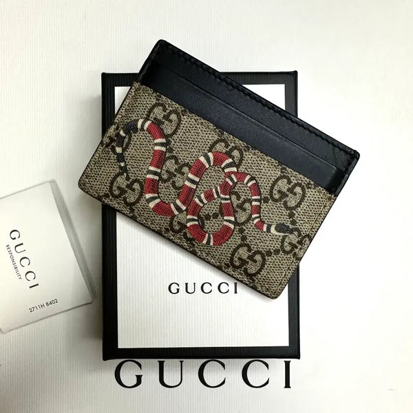 [BUNJANG] Gucci Snake Card Holder Beige / [새상품급/베이지] 구찌 스네이크 카드지갑