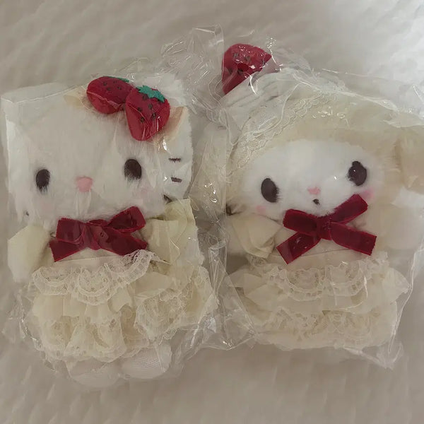 [BUNJANG] Sanrio Shortcake My Melody & Hello Kitty Mascot Bundle Set / 일괄) 산리오 쇼트케이크 마이멜로디 헬로키티 마스코트