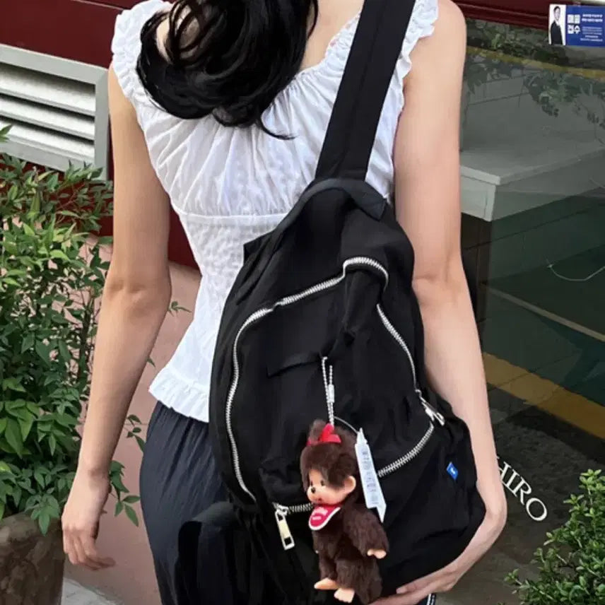 [BUNJANG] Tuamoi Nylon Backpack Black / 쿨거일택무배 투아모 나일론 백팩 블랙