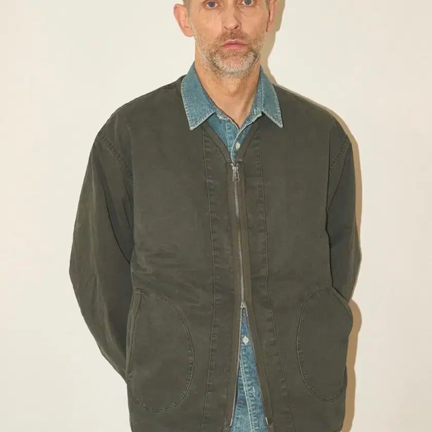[BUNJANG] Partimento VTG Washed Liner Jacket Khaki / [M] 파르티멘토 VTG 워시드 라이너 자켓 카키