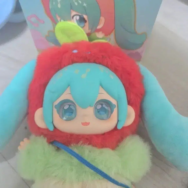 [BUNJANG] Hatsune Miku Labubu Chinese Plush Apple Version / 하츠네미쿠 라부부 중국 인형 누이 사과버전+비배스 미쿠인형
