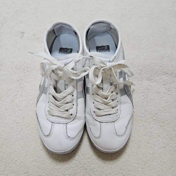 [BUNJANG] Onitsuka Tiger Mexico 66 White Silver / 오니츠카타이거 멕시코66 화이트 실버 230 급처