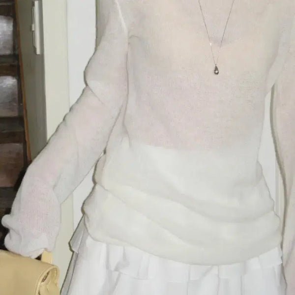 [BUNJANG] Somewhere Better Cancan Shirring Mini Skirt - Ivory / 썸웨어버터 Cancan shirring mini skirt_ivory