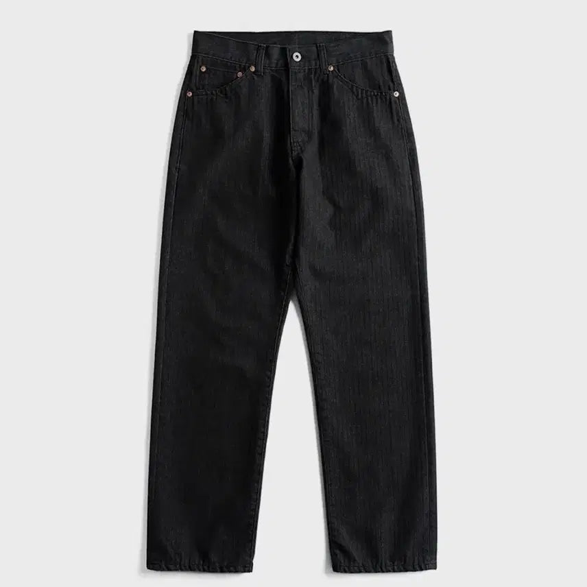 [BUNJANG] Boogie Holiday 15 Herringbone Black Jeans / 부기홀리데이 15 헤링본 블랙진