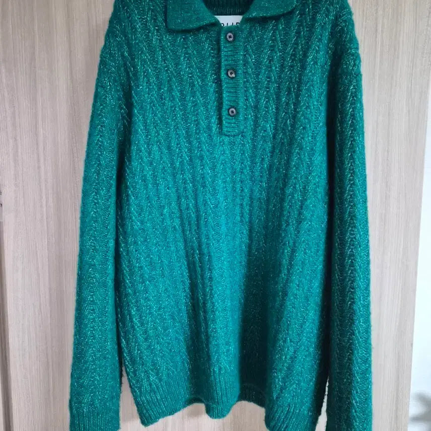 [BUNJANG] Solid Homme Pullover Knit Green / 솔리드 옴므 풀오버 니트 그린