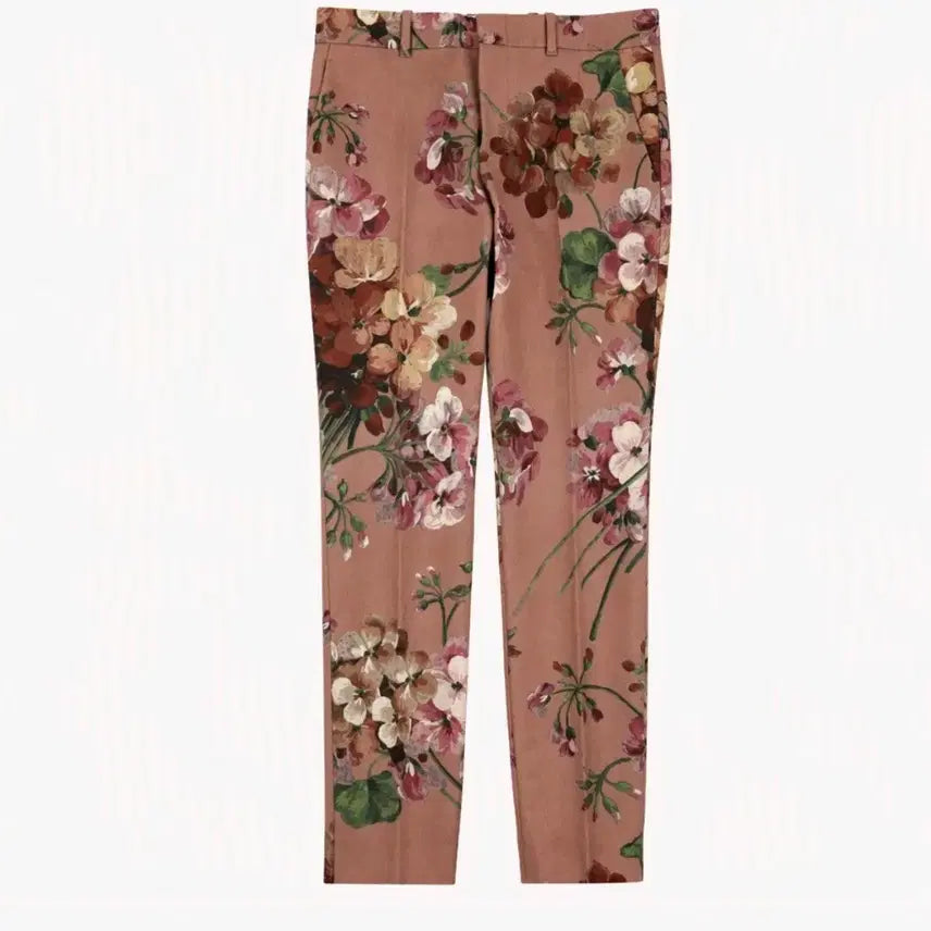 [BUNJANG] Gucci Geranium Flower Tailored Linen Pants M / 구찌 Gucci 제라늄 플라워 테일러드 린넨 팬츠 M