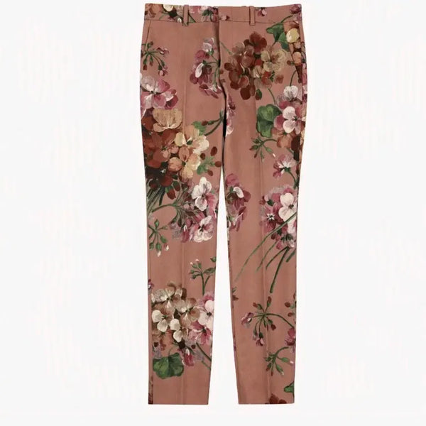 [BUNJANG] Gucci Geranium Flower Tailored Linen Pants M / 구찌 Gucci 제라늄 플라워 테일러드 린넨 팬츠 M