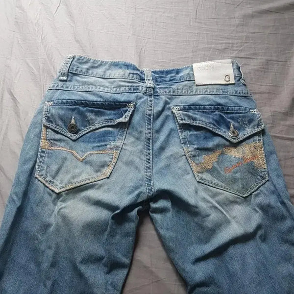 [BUNJANG] Guess Premium Bootcut Denim Jeans / 게스 GUESS 프리미엄 청바지 부츠컷 데님
