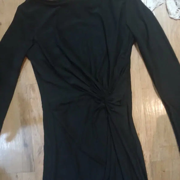 [BUNJANG] Black Twisted Off-Shoulder Midi Dress / 블랙 꼬임 오프숄더 원피스/44추천.날씬55