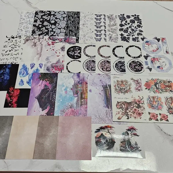 [BUNJANG] Oriental Painting Deco Sticker Set / 다꾸 동양화 세트