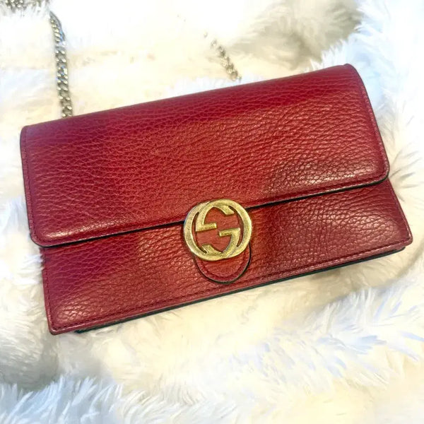 [BUNJANG] Gucci Interlocking GG Mini Chain Crossbody Bag / 구찌 인터로킹 GG 미니 체인 크로스백