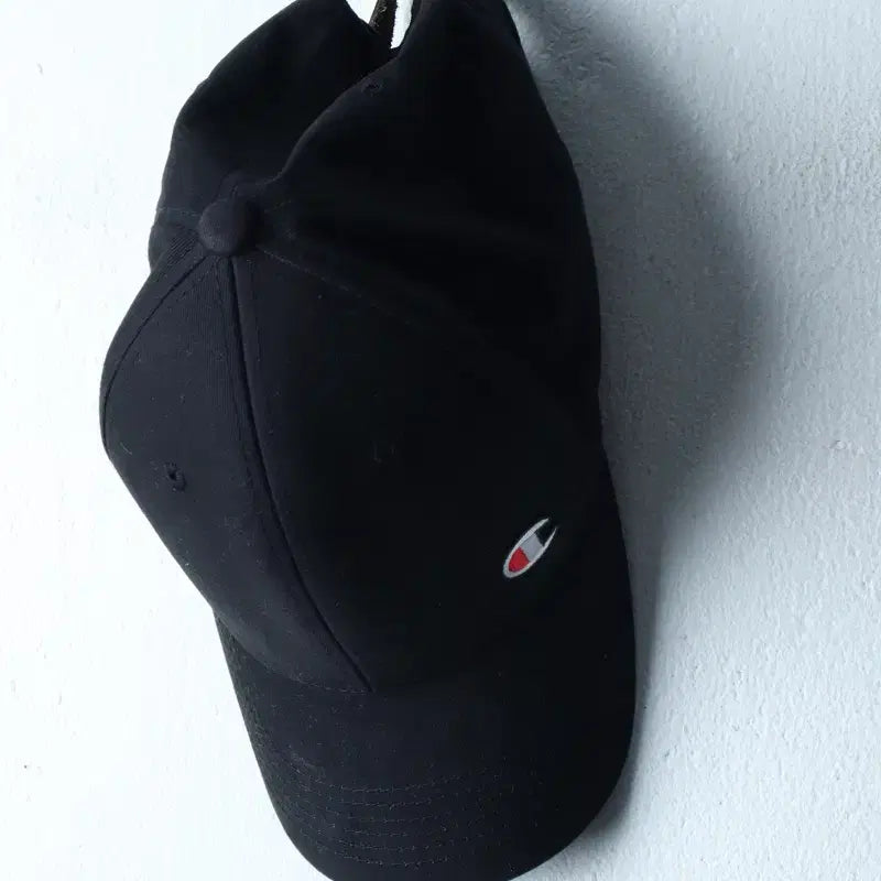 [BUNJANG] Champion Black Logo Baseball Cap / (F) 챔피온 모자 볼캑 블랙 로고 스트릿-A10363