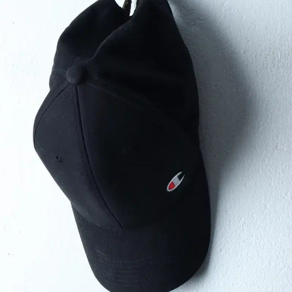 [BUNJANG] Champion Black Logo Baseball Cap / (F) 챔피온 모자 볼캑 블랙 로고 스트릿-A10363