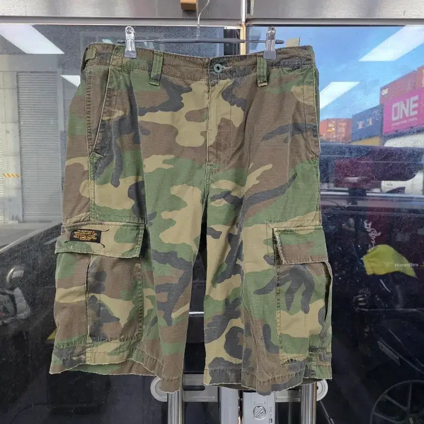 [BUNJANG] Polo Jeans Camouflage Cargo Shorts / 폴로 진스 카모플라쥬 카고 반바지