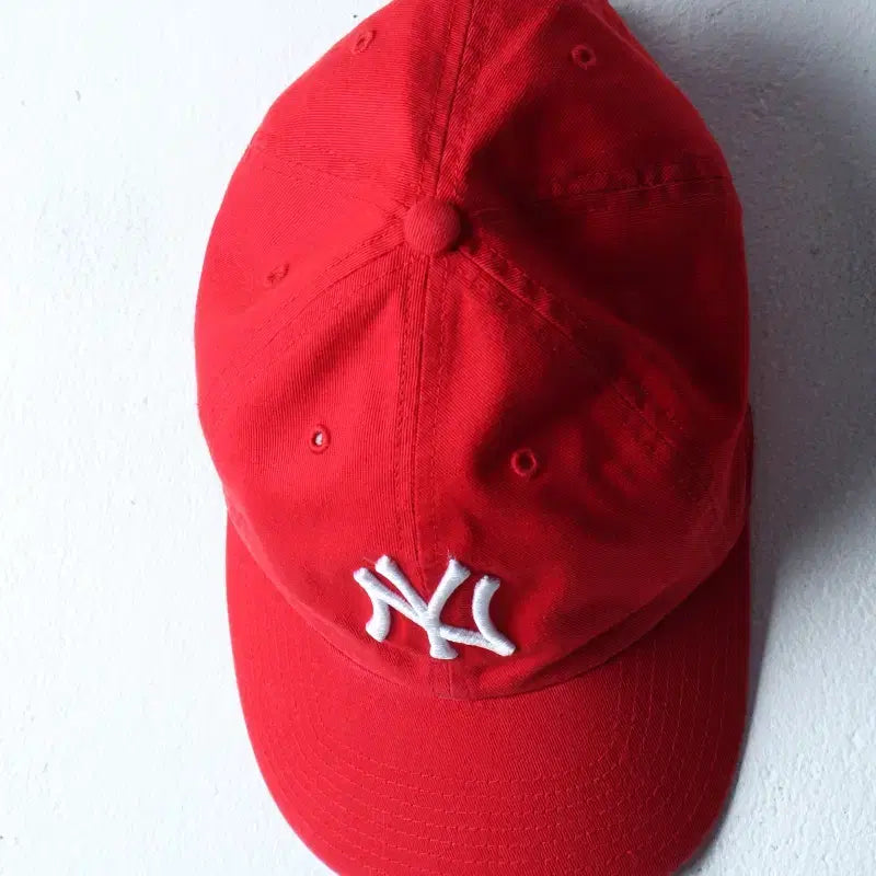 [BUNJANG] New York Yankees Cotton Baseball Cap / (F) 브랜드 모자 레드 야구 볼캡 면 뉴욕 양키즈-A10375