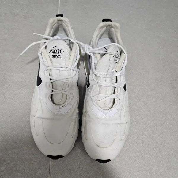 [BUNJANG] Nike Air Max 270 React White Sneakers / 나이키에어맥스  270리액트화이트  270