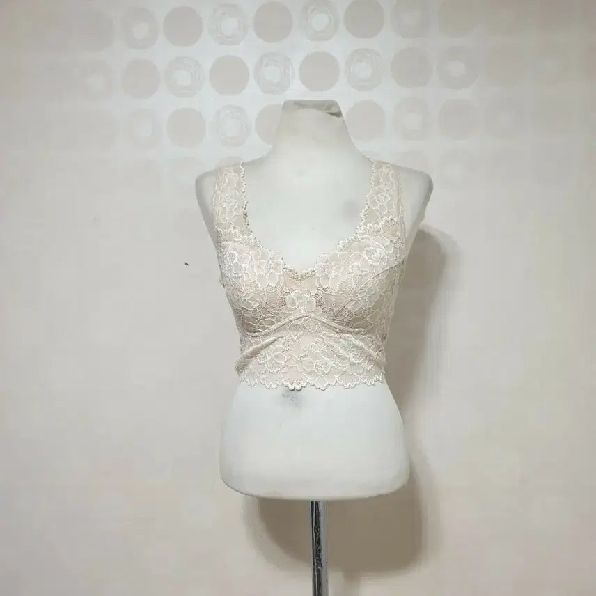 [BUNJANG] Lace Wireless Bra - Skin Tone / 레이스브라100 노와이어브라100