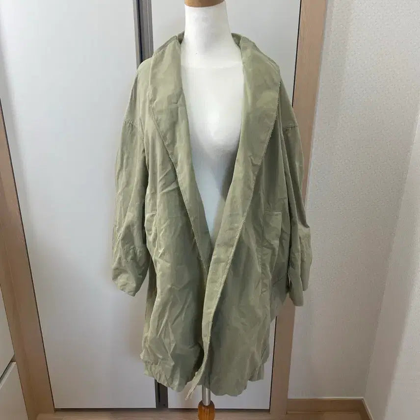 [BUNJANG] Autumn Khaki Jersey Jacket / 가을 카키 져지 자켓
