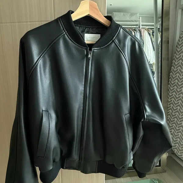 [BUNJANG] Chunitori Bomber Leather Jacket / (마지막 가격 내림)츄니토리 봄버 가죽자켓