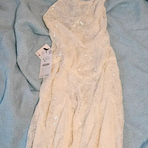 [BUNJANG] Zara Lace Sequin Dress - Size S / 자라 레이스 스팽글 원피스 S 새제품