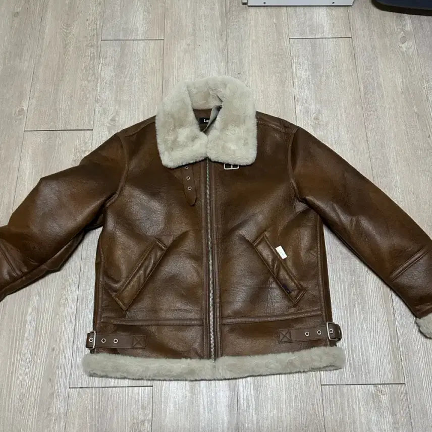 [BUNJANG] Left Seoul Aviator B-3 Shearling Jacket Brown (M) / [레프트서울] 에비에이터 B-3 무스탕 자켓 브라운 - m사이즈