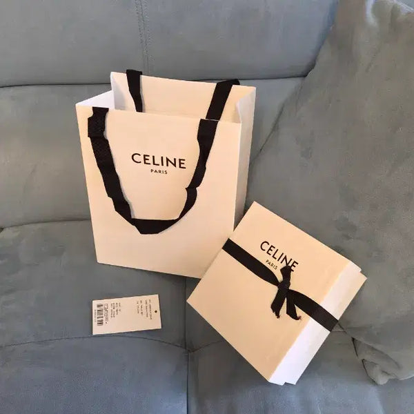 [BUNJANG] Celine Belt Box Shopping Bag Set / 9-1)셀린느벨트박스 쇼핑백속지리본셋트(16*16*6.5)