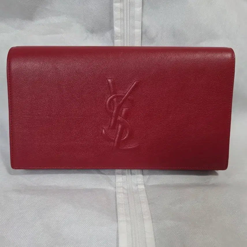 [BUNJANG] Saint Laurent YSL Clutch Red / 생로랑 YSL 클러치 레드