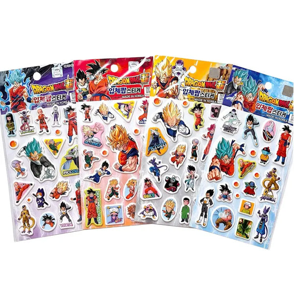 [BUNJANG] Dragon Ball 3D Sticker Set / 고전) 드래곤볼 입체 스티커 4장 세트