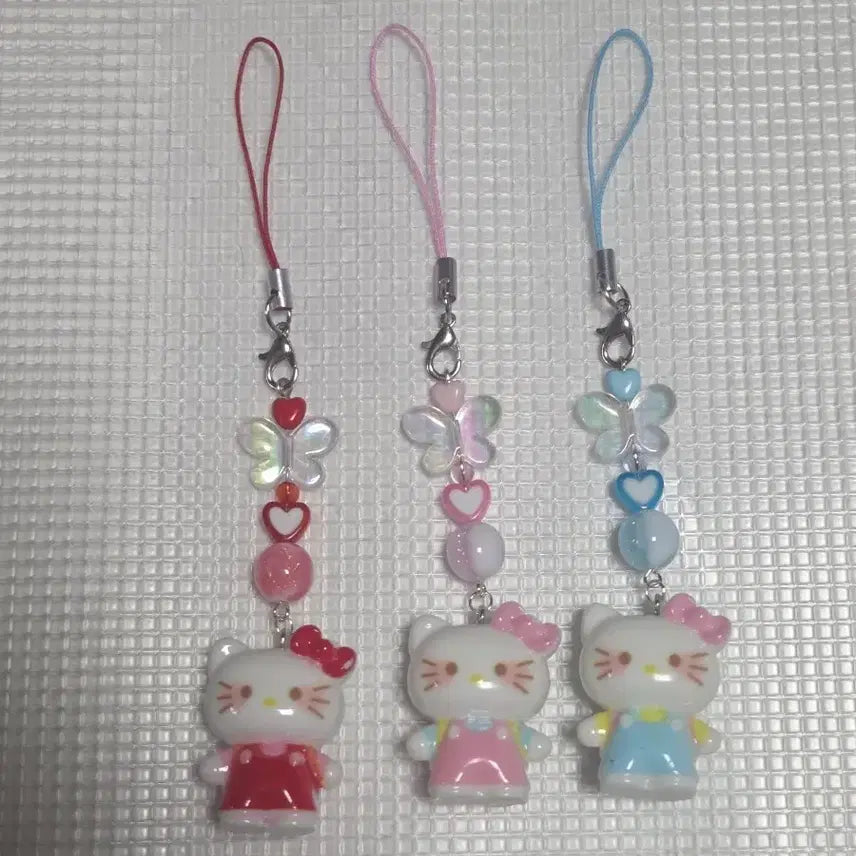 [BUNJANG] Hello Kitty Figure Beaded Bag Charm / 가방 키티 비즈 키링