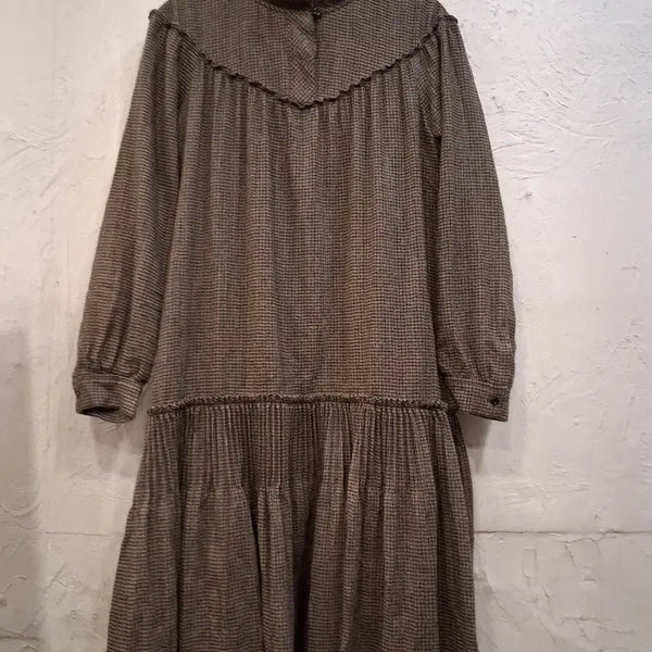 [BUNJANG] SJ Check Frill Long Dress / 한섬 SJ SJ 원피스