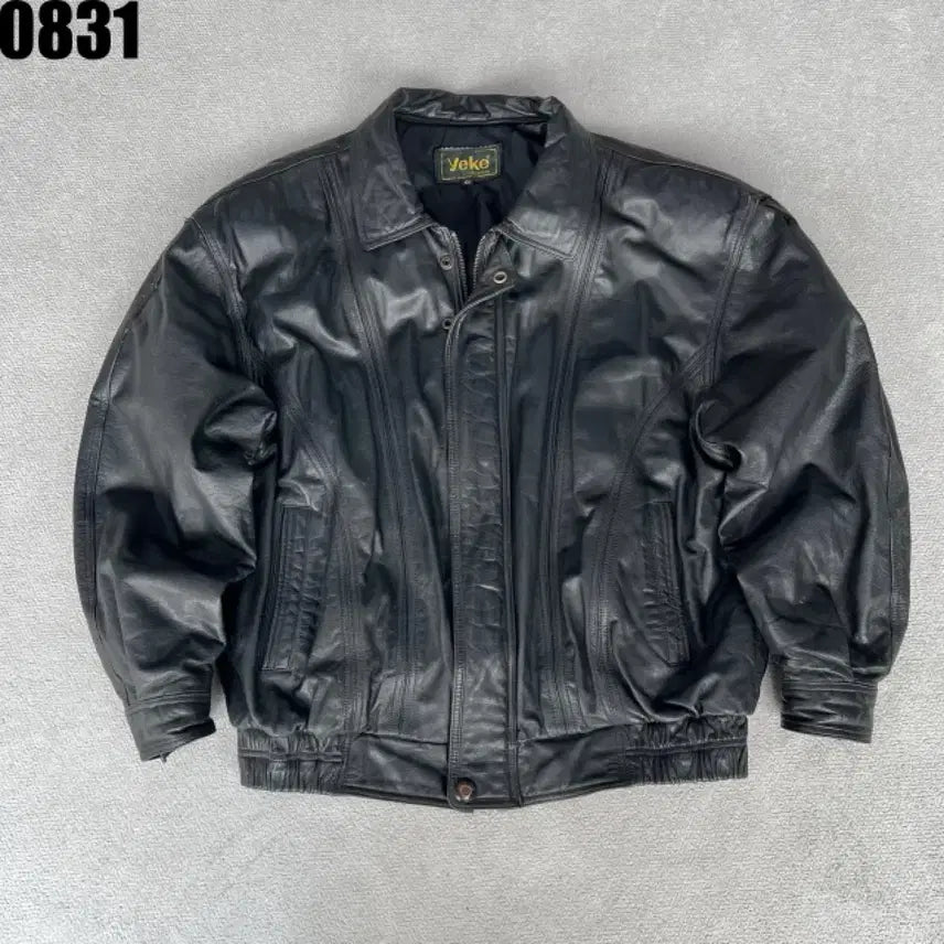 [BUNJANG] Yeke Leather Jacket Black M / Yeke 가죽 자켓 블랙 M