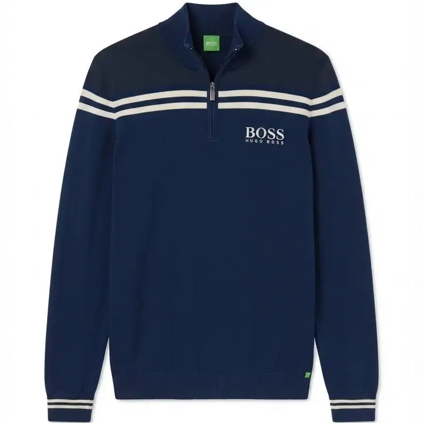 [BUNJANG] Hugo Boss Navy Half-Zip Knit L / 휴고보스 네이비 반집업 니트 L사이즈