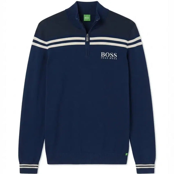 [BUNJANG] Hugo Boss Navy Half-Zip Knit L / 휴고보스 네이비 반집업 니트 L사이즈