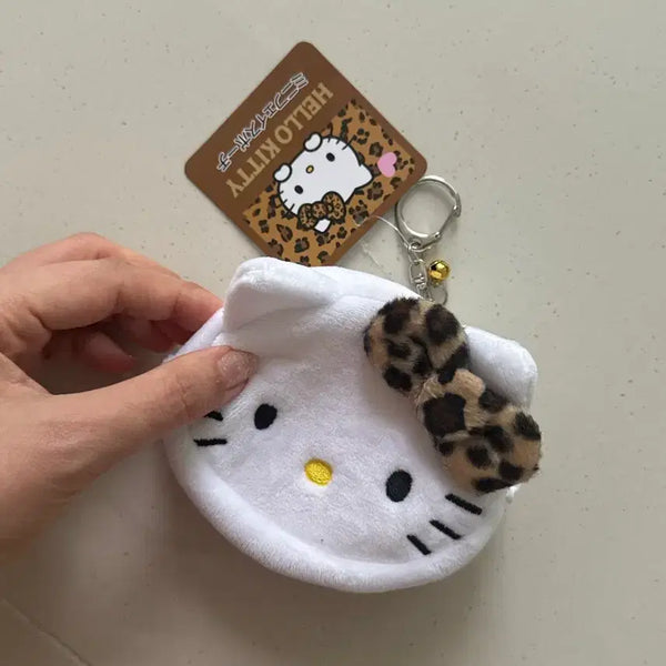 [BUNJANG] Hello Kitty Mini Pouch Keychain (Leopard/Red) / 새상품/정품 헬로키티 미니 파우치 키링 (호피/레드)