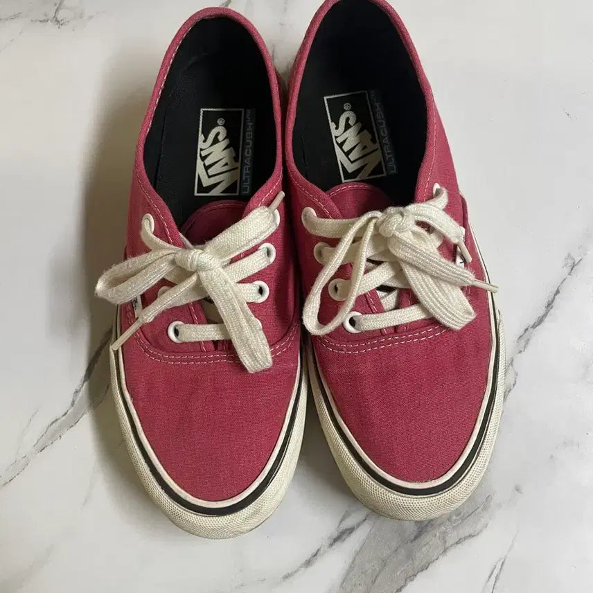 [BUNJANG] Vans Authentic Sneakers Pink / 반스 어센틱 스니커즈 230