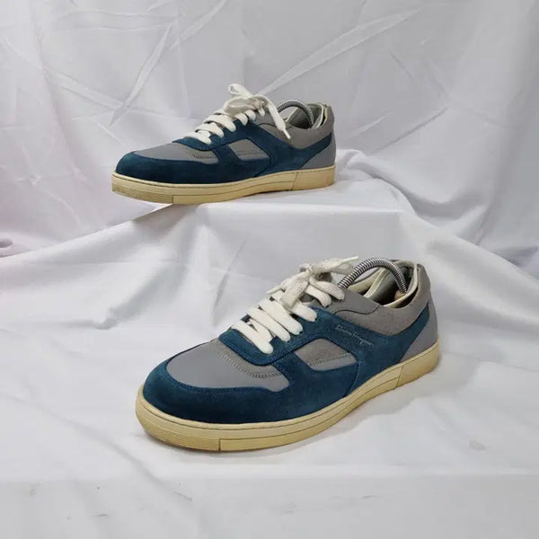 [BUNJANG] Salvatore Ferragamo Suede Blue Sneakers 6.5EEE (US 7.5) / 두하빈티지 6.5eee 255 페라가모 스웨이드 블루 스니커즈