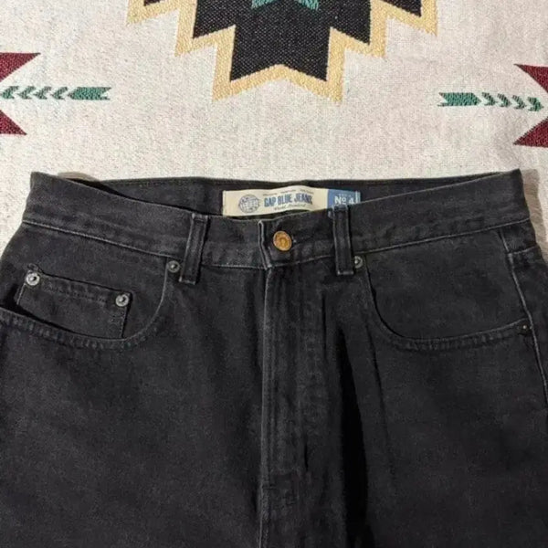 [BUNJANG] Gap 90s Easy Fit Black Denim Pants / 90s 갭 이지핏 블랙 데님팬츠 (흑청, 블랙진)